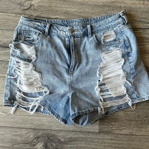 American Eagle Outfitters Size 14 Ripped High Waisted Shorts